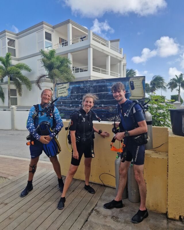 Congratulations to these wonderful students on completing their PADI Open Water Diver course! 👏

Smiling from ear to ear alongside their instructor, Jack. Do you remember how you felt when you first became a certified diver? 😄

#PADI #openwaterdiver #openwatercourse #newdivers #bonaire